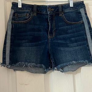Cabi two color jean shorts